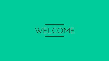 Welcome Greetings Animated Text Design Green screen background video