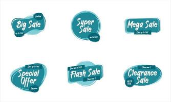 Set of Sales promotion banner design badge vector