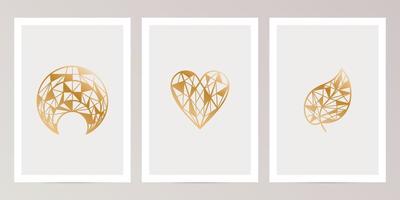 Set of abstract design for wall decoration vector