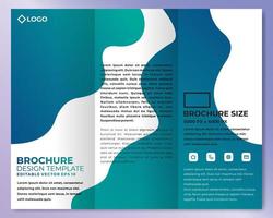 Modern brochure design template with cool gradient color vector