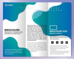 Modern brochure design template with cool gradient color vector