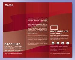 Modern brochure design template with cool gradient color vector