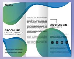 Modern brochure design template with cool gradient color vector