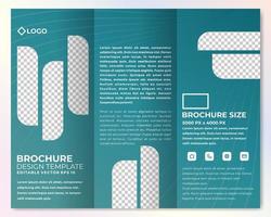 Modern brochure design template with cool gradient color vector