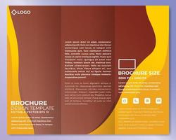 Modern brochure design template with cool gradient color vector