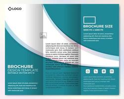 Modern brochure design template with cool gradient color vector