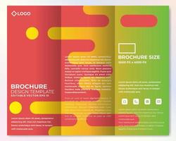 Modern brochure design template with cool gradient color vector