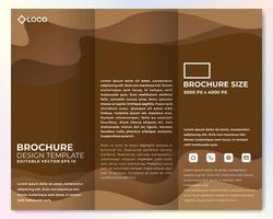 Modern brochure design template with cool gradient color vector