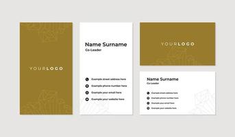 Modern and professional business card design template vector