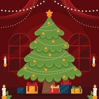 Beautiful Christmas Tree Decoration vector