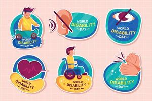 International Day of Disability Sticker Pack vector