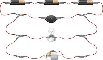 Science experiment of circuits vector