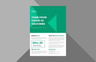 covid-19 vaccination program flyer design template. coronavirus vaccination poster leaflet design. a4 template, brochure design, cover, flyer, poster, print-ready