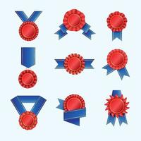 Ribbon Medallion Icon Pack vector