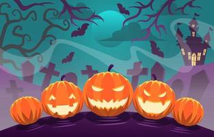 fondo de fiesta de calabazas de halloween vector