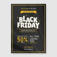 Black Friday Sale and Discount Poster vector