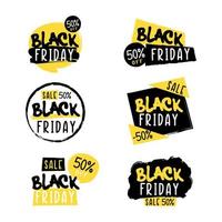 Black Friday Badges Set vector
