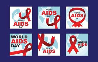 World Aids Day Awareness Social Media Post vector