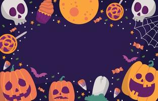 fondo de elemento espeluznante de halloween vector