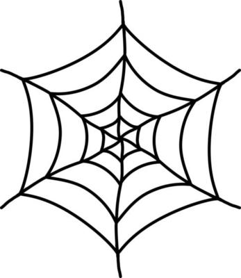 Vector isolated halloween element creepy spider web