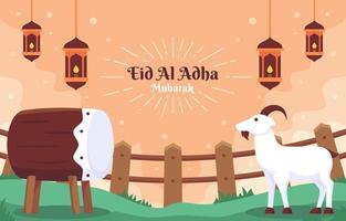 fondo de eid al adha mubarak vector