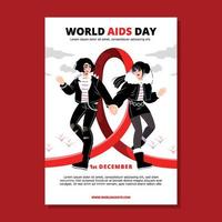 world aid day poster vector