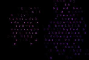 Dark purple vector template with isolated letters.