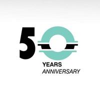 50 Year Anniversary Elegant Vector Template Design Illustration