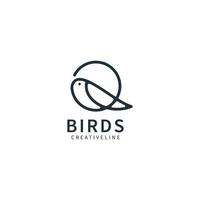 Bird logo template design vector icon illustration