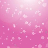 Pink romantic abstract background with stars and circles. Simple flat vector illustration.