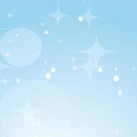 Light blue abstract background with stars and bokeh. Beautiful sky. Simple flat vector illustration.