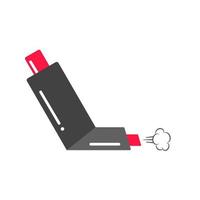 El inhalador spray icono de diseño de estilo plano signo ilustración vectorial aislado sobre fondo blanco. vector