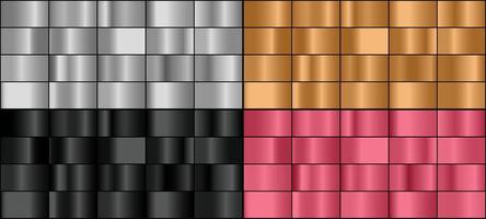vector conjunto de gradientes de metal de colores.