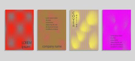 Minimal abstract vector halftone cover design template. Future geometric gradient background. Vector templates for placards, banners, flyers, presentations and reports