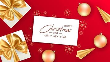 Marry Christmas and Happy New Year card. Christmas banner. vector