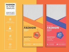 DL flyer design for fashion. vector design