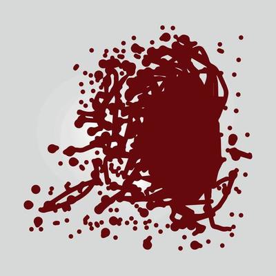 hand drawn blood splatter flat vector illustration