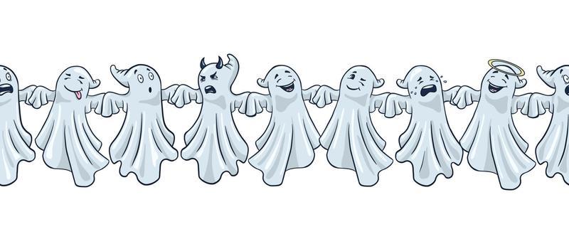 Funny Ghosts Border