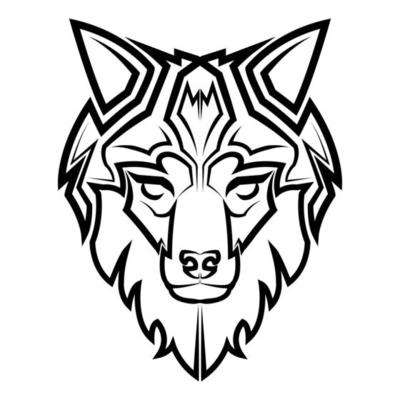 Buy Geometric Wolf Tattoo Design White Background PNG File Online in India   Etsy