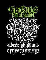 Gothic alphabet. Vector. Contemporary Gothic vector