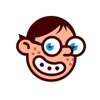 Geek nerd with glasses vector