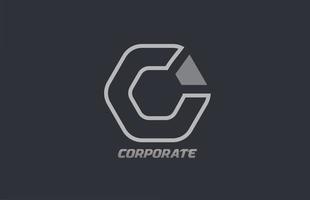 grey white corporate polygon business logo icon design for company vector