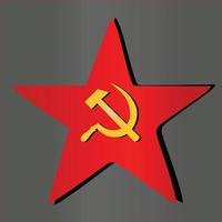 RED BIG STAR RUSSIA EX COUNTRY SOVIET UNION USSR COMMUNIST RED ARMY SYMBOL ICON vector