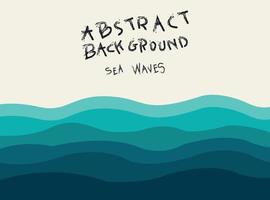 Abstract background ocean blue waves wallpaper flat vector illustration