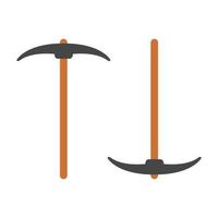 Pickaxe Illustrated On White Background vector