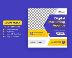 Business marketing social media post and web banner vector