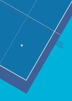 illustration of a table tennis board seen from above with shadows vector
