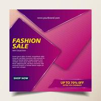 Fashion social media banner post template vector