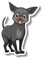 Sticker design with chihuahua dog isolated vector