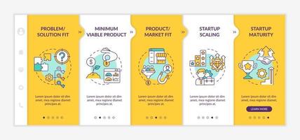 Startup lifecycle stages onboarding vector template